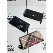 [MEZAME] 🇯🇵Vivienne Westwood 土星 皮夾 壓紋 格紋 十字紋 長夾 特價B品 (海外代購)