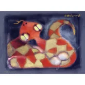 雷諾瓦拼圖文化坊/蛇來運轉/108片/劉其偉/璀璨金版
