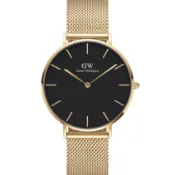 Daniel Wellington 神秘黑面 金色米蘭錶帶腕表 DW00100347 32mm DW手錶 台灣公司貨
