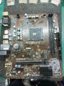 三和電腦配件店 MSI A320M PRO-VH 主板 AM4 接口 M2 銳龍 相容 R5 1500 2600 二手 如圖 更新BIOS 安裝好 散熱扣具