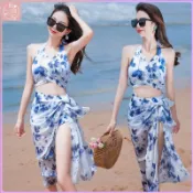 ✨貼身爆款✨渡假海邊溫泉泳衣女分體比基尼BIKINI三件式歐美高級感新款泳裝
