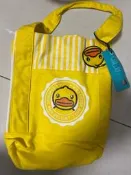 B.Duck 黃色帆布手提包