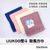 LIUKOO 煙斗牌 LK311 歐風方巾 台灣製 || 素色純棉吸水擦汗手帕口水巾運動擦澡毛巾 台灣現貨 || 愛亂買