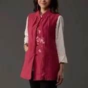 【古典美】古典美18079 刺繡手繪背心(棉麻/純棉/亞麻/中國風/漢服/茶禪服/手染服)