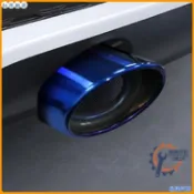 汽車通用 不鏽鋼 排氣管裝飾 尾喉 個性 改裝 烤藍 鯊魚帶網 尾氣罩 消聲器 可開發票✅易捷汽配🔥臺灣出貨🔥