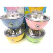 (店+)【ZEBRA 斑馬牌】斑馬牌 304不鏽鋼 彩色隔熱麵碗 15cm 1.0L 隔熱碗 泡麵碗 湯碗 彩色碗 [老王五金]