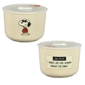 (店+)【yamaka】日本製 YAMAKA 史努比 陶瓷 飯碗 密封罐 密封盒 保存盒