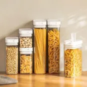 食品密封罐廚房五穀雜糧儲存罐零食堅果收納盒冰箱保鮮盒塑料罐子 0HMJ