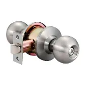 廣安牌9610型喇叭鎖 60mm不銹鋼磨砂銀色(門鎖 浴廁鎖 廁所用 浴廁用 浴廁門用)