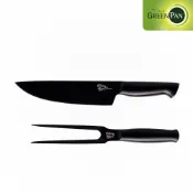 GreenPan Chop & Grill 不沾肉叉主廚刀兩件組  不挑爐具/420不鏽鋼/刀具/肉叉/廚房配件
