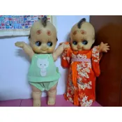 昭和時期 懷舊年代 古早味 老娃娃 復古娃娃 大型Q比公仔娃娃 56cm 古董娃娃 收藏