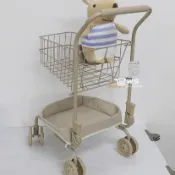 維斯  買菜小推車 兒童購物車玩具金屬仿真商場過家家小孩ins超市收納小推車網紅