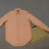 美國 Banana Republic 型男必備 亮橘 長袖襯衫 9新 S