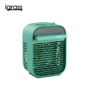 【HOTAI購】igrass 冰立方桌面水冷風扇-綠 [北都]