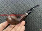 【萬禾】180元【孤品撿漏】石楠木面暗色彎式蘋鬥白圈飾環亞克力彎