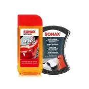 【SONAX】濃縮洗車精500ML＋洗車海綿優惠組