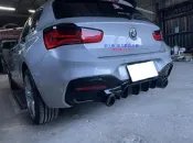 車之鄉 BMW F20 M-TECH LCI 小改款 M-P款全亮黑後下巴 , 雙邊單出