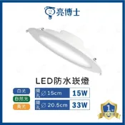(店+)(A Light) 亮博士 LED 防水崁燈 15W 15CM 33W 20.5CM 防水燈 崁燈 嵌燈 浴室燈