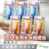 BWW｜雙日 LED 冰箱燈泡 E12 E14 E17 冰箱燈 1W 全周光
