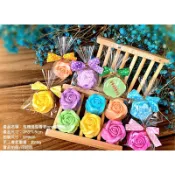亞筑【台灣現貨基隆出貨】玫瑰花手工皂 $10 ( opp包裝+蝴蝶結)  婚禮小物/二次進場/桌上禮/謝客禮