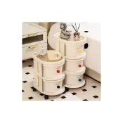 (店+)小推車 零食置物架 收納置物架 小推車置物架落地零食儲物架臥室可移動抽屜式客廳簡約床頭收納櫃