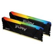 【順發線上購物】Kingston 金士頓FURY Beast RGB D4 3200 16G(8*2)(KF432C16BB2AK2/16)桌上型記憶體
