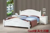 蘆洲巨林家具館..貝莉5尺白色雙人床(不含配件)(4分床板)-GD*581-4..台北地區免運費!!