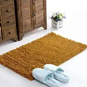 【G+ 居家】浴室超細纖維長毛地墊40x60cm-淺咖啡(止滑墊/防滑墊/衛浴墊/吸水墊/雪尼爾)