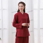 『哆啦A夢百寶袋』🔥人氣玄善男女中國風春秋套裝純棉唐裝男士中式盤扣漢服復古居士服茶服