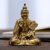 免運~簡修行道德天尊太上老君像三清祖師神像擺 供奉銅像 緻小號隨身