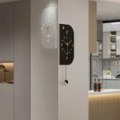 全球選品1館 生活百貨 ♔感雙面鐘錶轉角掛鐘現代簡約家用2025年新款客廳創意拐角時