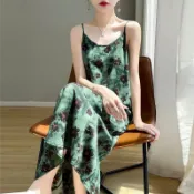 民族風洋裝 波西米亞洋裝 渡假風女裝 沙灘裝 大尺碼洋裝 連衣長裙 中老年媽媽裝吊帶連衣裙夏季民族風氣質名媛中長款