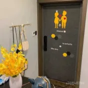 ✨客製化✨ 毛氈門貼紙 隔音棉 隔音墻貼 門貼 降噪 定製北歐毛氈門貼自粘隔音降噪創意裝飾改造翻新宿捨門防盜門大門