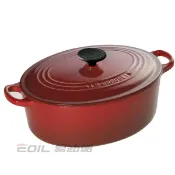 易生活ELiving Le Creuset 橢圓型鑄鐵鍋 27cm 4.1L 櫻桃紅