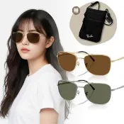 【RayBan 雷朋】雙槓金屬偏光抗UV太陽眼鏡(RB3755-001/57、004/58 62mm)