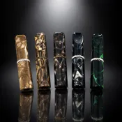 【硬派男性】樹玉濾嘴 七公分 9mm濾芯 大象 丹尼 閃電 通用 深色礦石紋 沉穩魅力