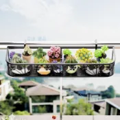 🎀台灣好物🎀2026新款花草花架置物架阳台专用悬挂栏杆窗台多肉花盆铁艺花架子🎀超級推薦🎀