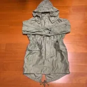 （Size 美版XS) Gap 軍綠色長版連帽外套 (3211)