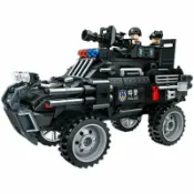 全球選品1館 生活百貨 積木特警男孩拼裝汽車玩具兒童軍事裝甲防爆特種部隊系列益智