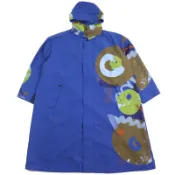 【DOKODEMO】成色極佳。 HOMME HOMME PLISSE ISSEY MIYAKE MIYAKE HP04FA050，局部印花，連帽拉鍊長外套，防水，藍色，顏色，尺寸約XL，正品，日本製造，男款