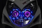 雷霆 RACING 改裝 魚眼大燈 HID 模組 總成 LED 光圈 天使眼 惡魔眼 電鍍飾圈