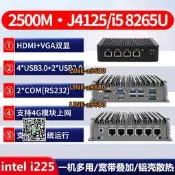 【可開發票】軟路由器2.5G千兆網卡2500M四網六網口迷你主機J1900/J4125/J6426/N5105/8265