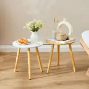 【樂嫚妮】北歐風簡約茶几圓桌 小桌子 和室桌(矮桌 圓桌 高腳邊桌 茶几桌)