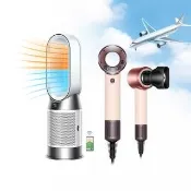 【dyson 戴森】HD19 隨行吹風機 國際電壓吹風機 + HP11 三合一涼暖智能空氣清淨機(銀白色) (超值組)