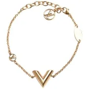 【Louis Vuitton 路易威登】LV M00858經典Essential V系列V字標誌手鍊(金色M00858)