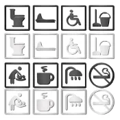 (店+)立體標示牌【廁所門貼】ER0662▸標示牌▸壓克力廁所牌▸門牌指示牌▸蹲式▸坐式▸茶水間▸母嬰室▸無障礙廁所