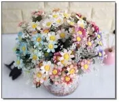 ◎花語人造花資材◎＊低價波斯菊花束＊小菊花~假花裝飾~仿真花束~櫥窗~造景景觀