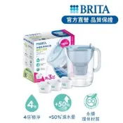 【BRITA官方】[共3芯] Style永續純淨濾水壺 冰川藍3.6L+MAXTRA PRO濾芯 全效型x3