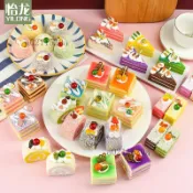 ❤️可開發票❤️仿真小蛋糕模型假水果蛋卷甜品麪包店裝飾場景佈置拍照道具玩具