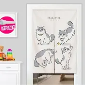 【巴芙洛】精緻印花長門簾85x150cm送門簾桿(門簾/風水簾/長門簾)